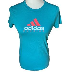 Adidas Running 🏃‍♀️ Climalite Short Sleeve Logo Tee Size:Small